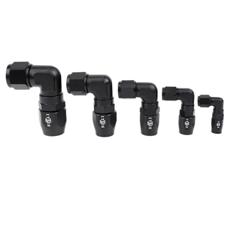 Set of High-Flow Swivel Hose Fittings on a white background